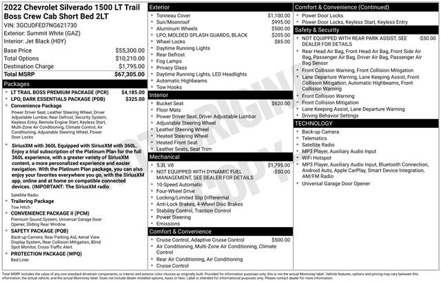 Used 2022 Chevrolet Silverado 1500 LT Trail Boss w/ LT Trail Boss Premium Package AWD/4WD image 6