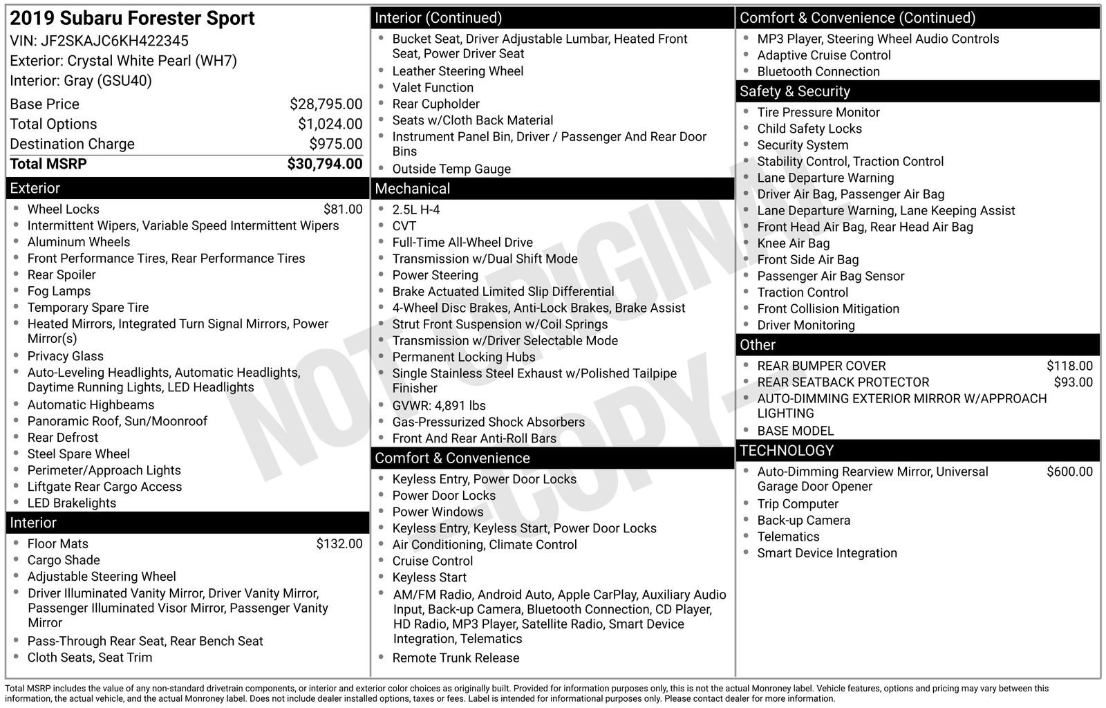 Used 2019 Subaru Forester Sport image 4