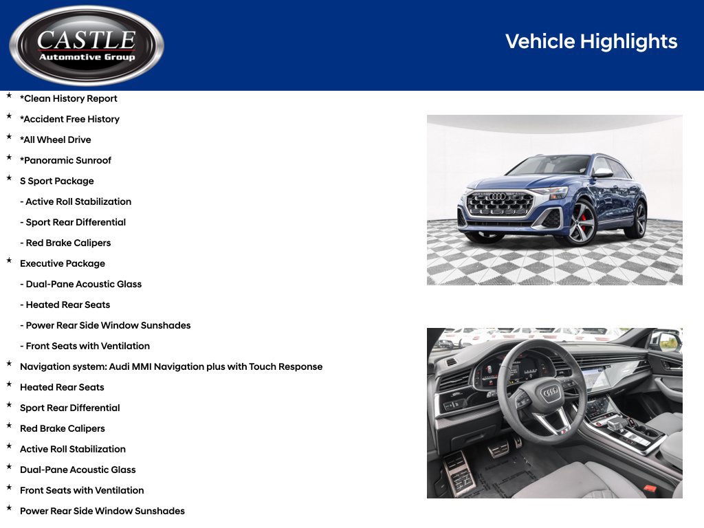Used 2025 Audi SQ8 Premium Plus w/ S Sport Package AWD/4WD image 4