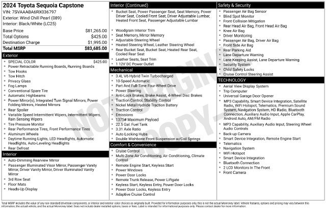 Used 2024 Toyota Sequoia Capstone AWD/4WD image 8