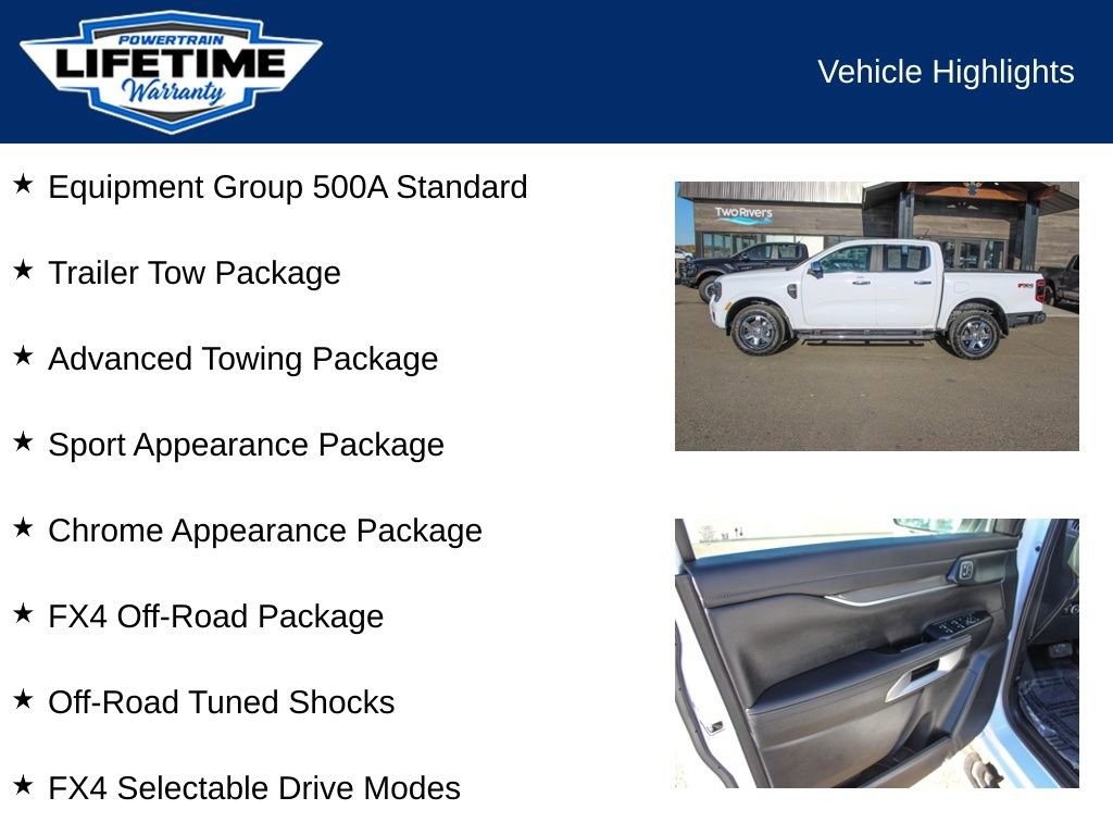 Used 2024 Ford Ranger Lariat w/ FX4 Off-Road Package image 2