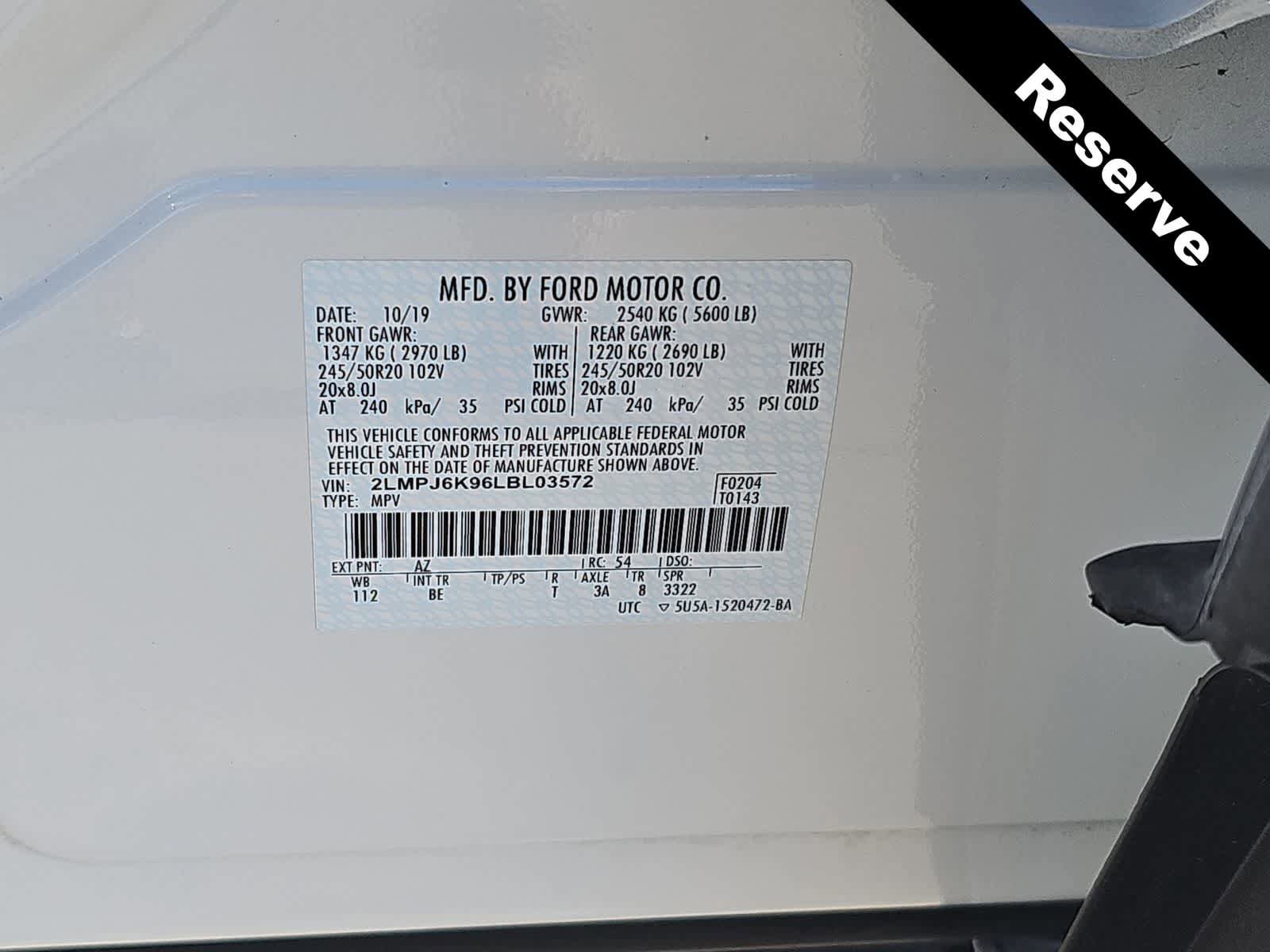 Used 2020 Lincoln Nautilus Reserve FWD image 25