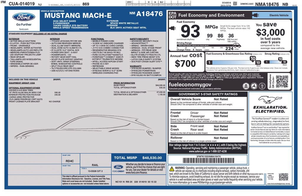 Used 2022 Ford Mustang Mach-E Select AWD/4WD image 15