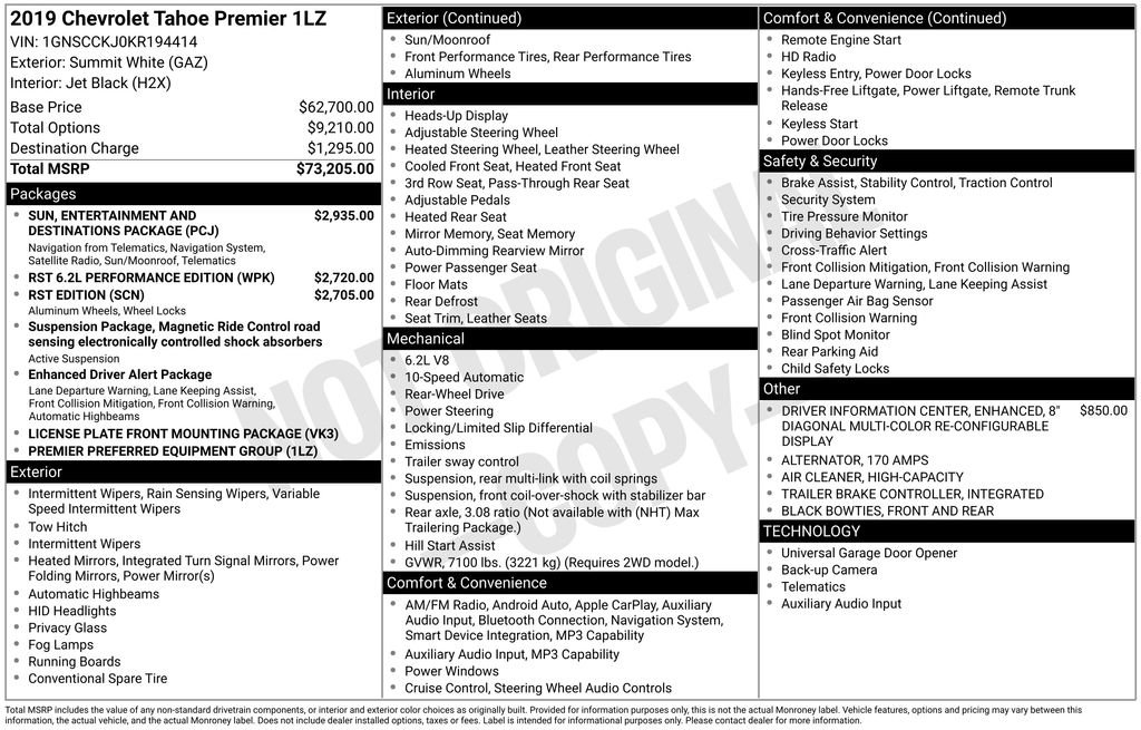 Used 2019 Chevrolet Tahoe Premier RWD image 40
