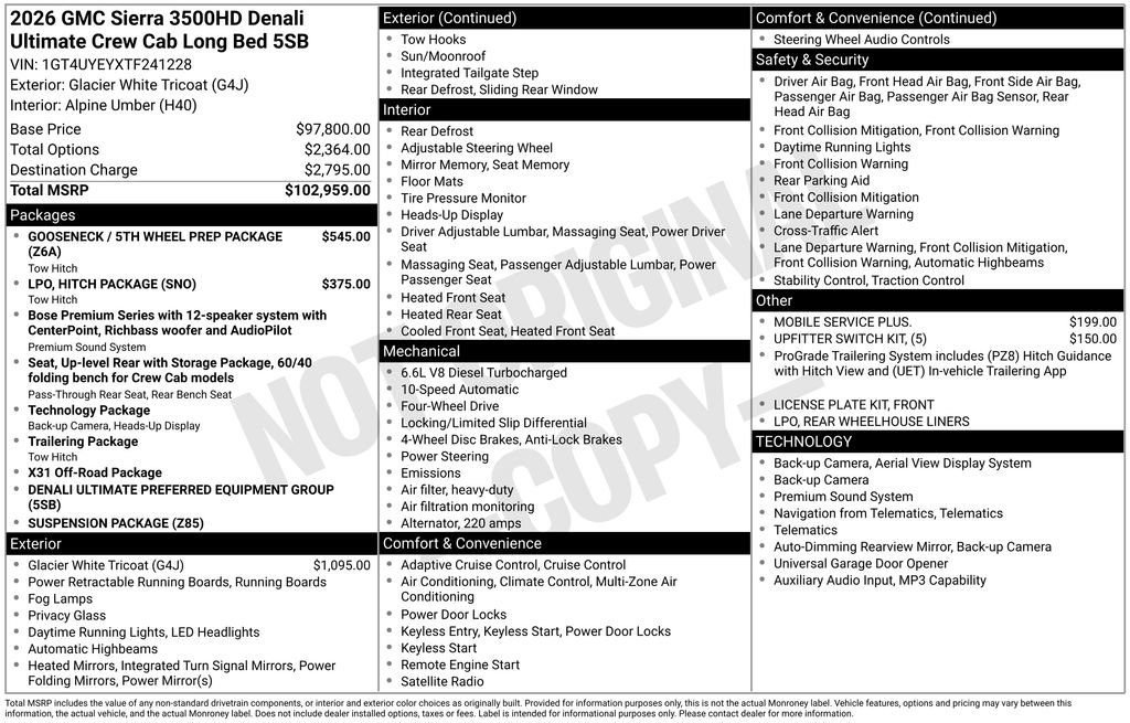 New 2026 GMC Sierra 3500 Denali Ultimate AWD/4WD image 17