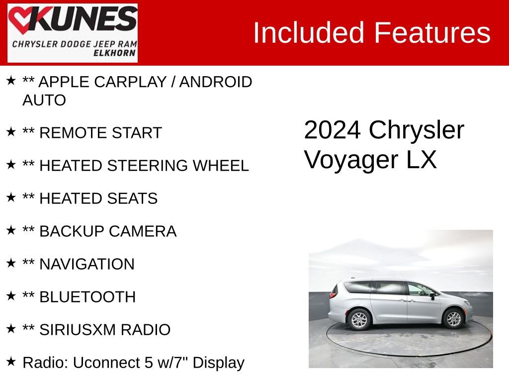 Used 2024 Chrysler Voyager LX image 3