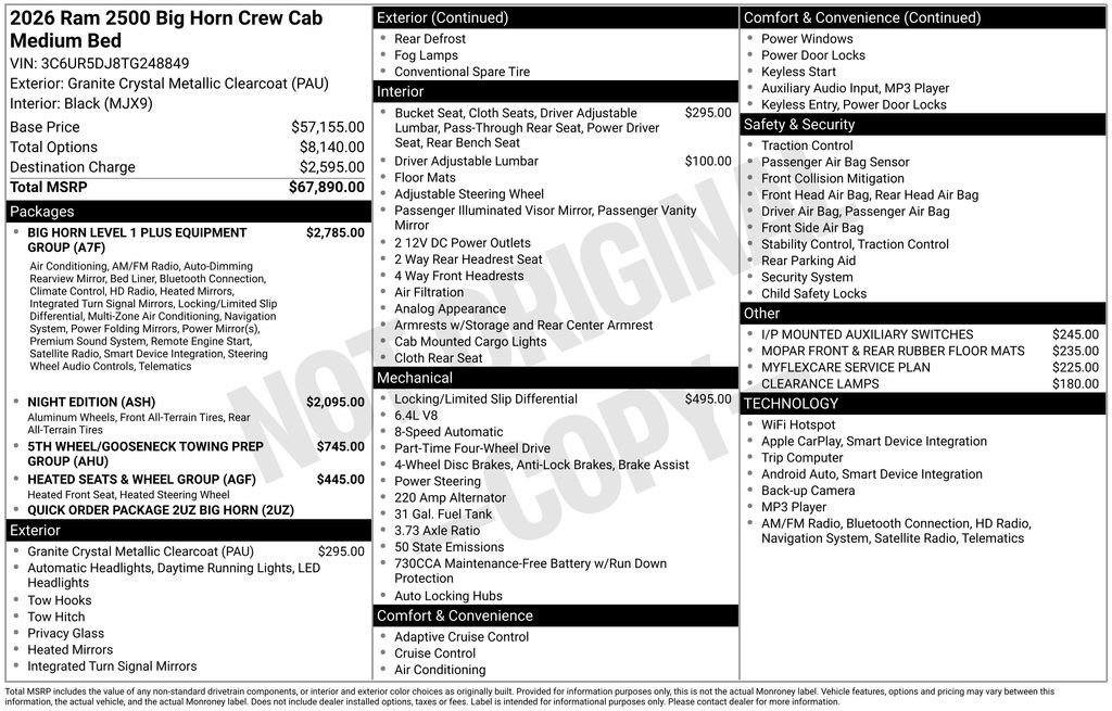 New 2026 RAM 2500 Big Horn image 43