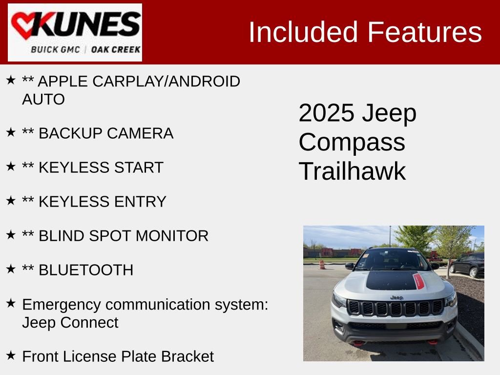 Used 2025 Jeep Compass Trailhawk AWD/4WD image 2