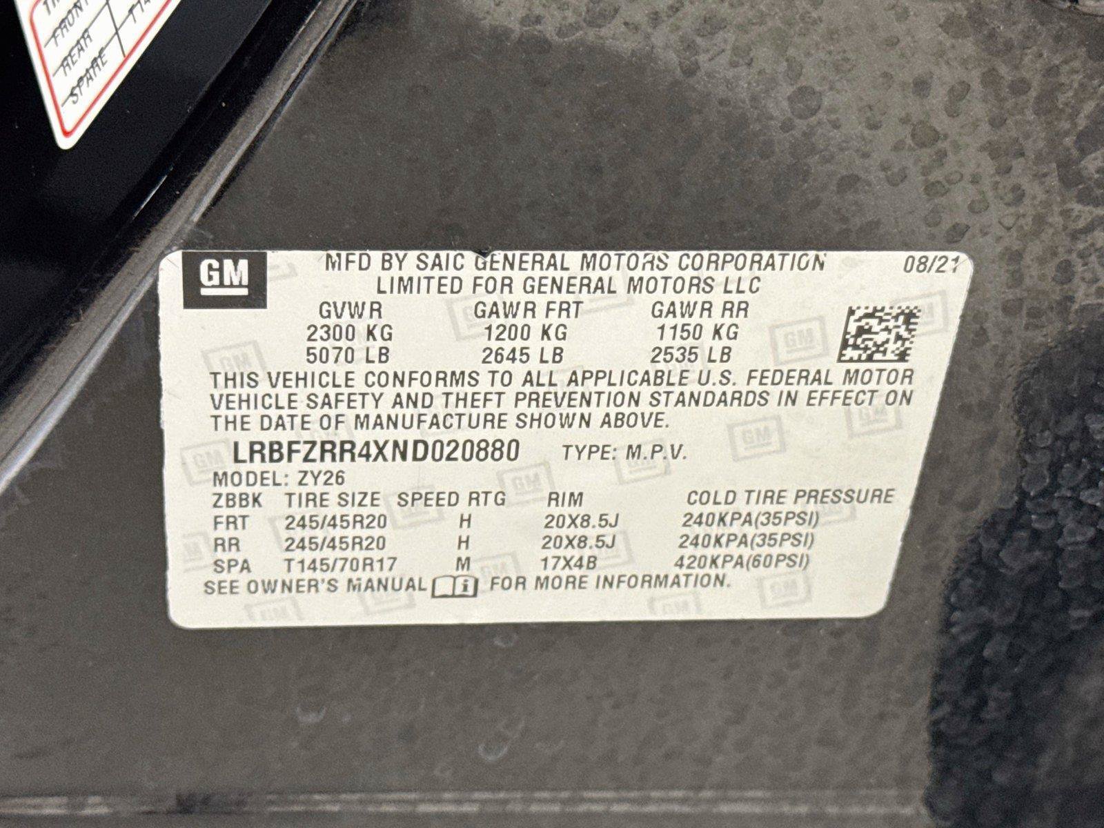 Certified 2022 Buick Envision Avenir w/ Technology Package II FWD image 64