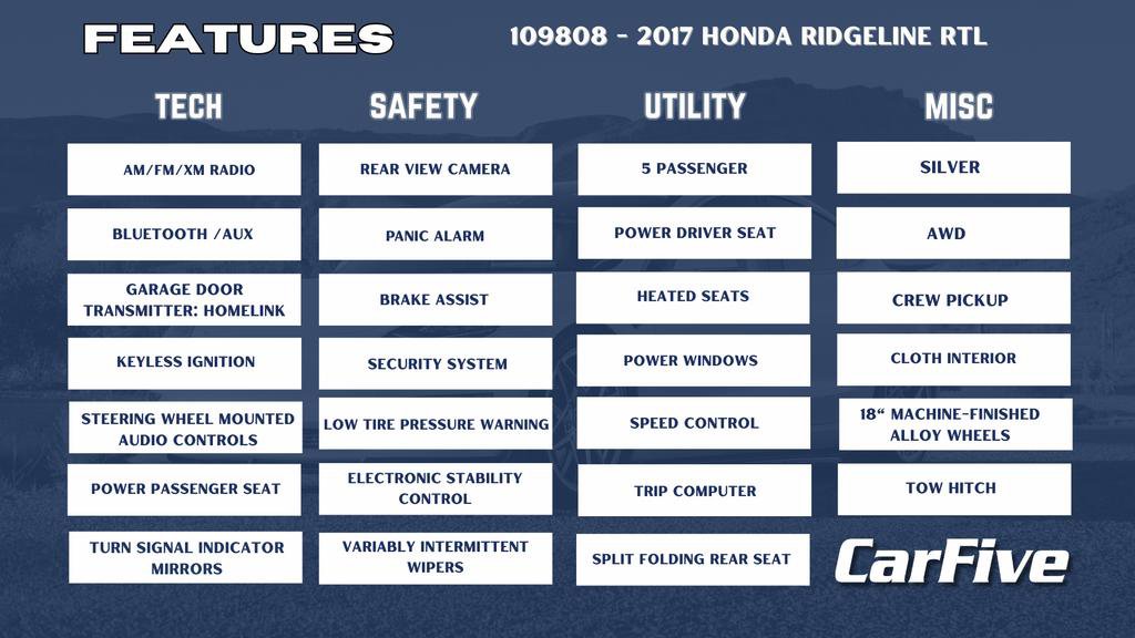 Used 2017 Honda Ridgeline RTL image 32