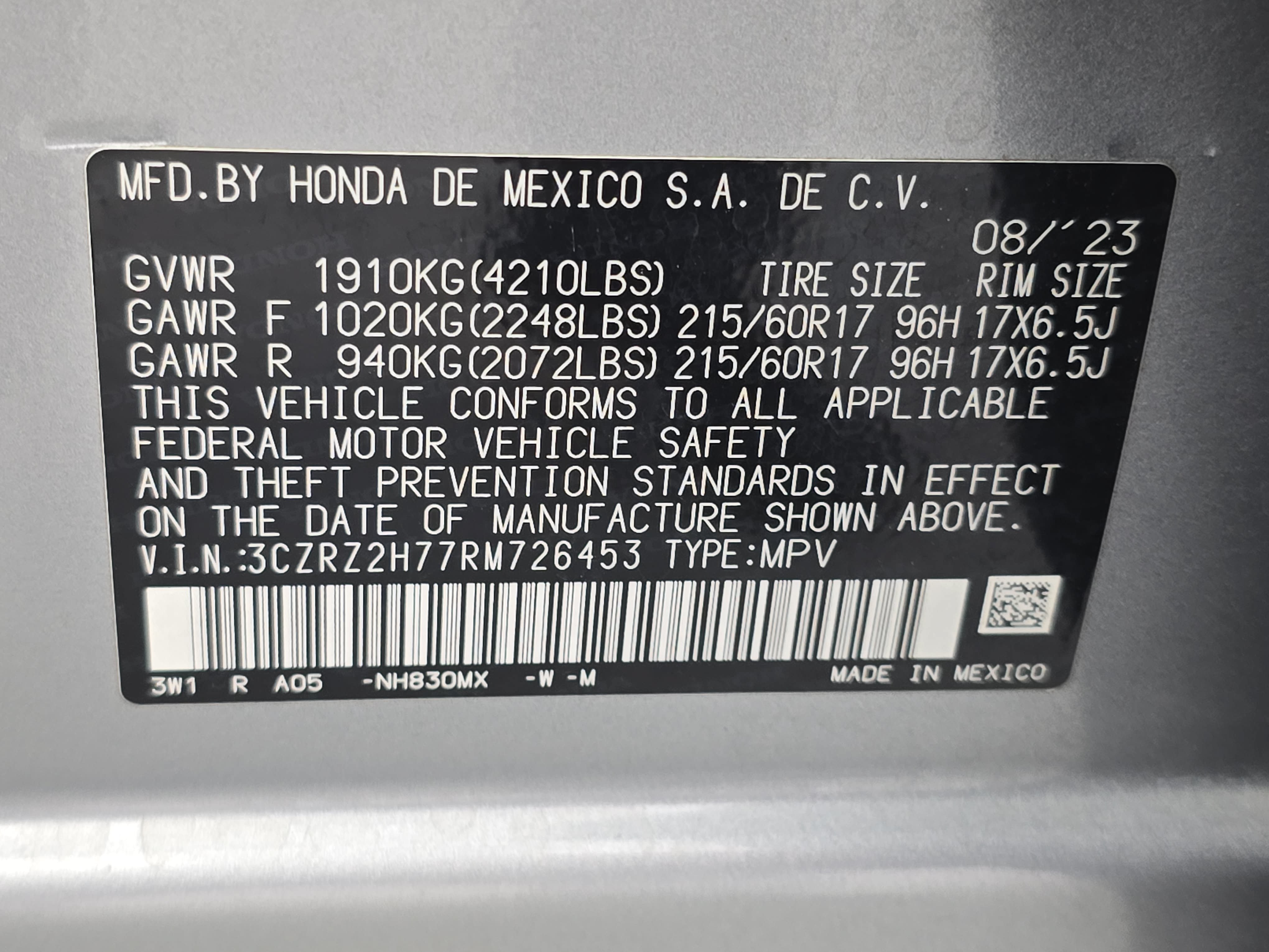 Used 2024 Honda HR-V EX-L image 37