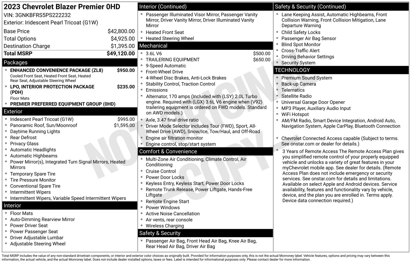 Used 2023 Chevrolet Blazer Premier w/ Enhanced Convenience Package FWD image 9