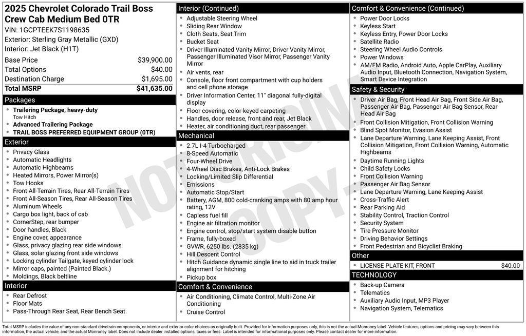 Used 2025 Chevrolet Colorado Trail Boss image 6