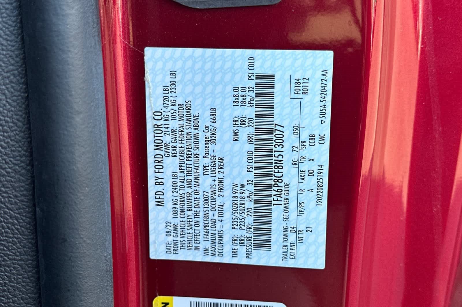 Certified 2022 Ford Mustang GT image 27