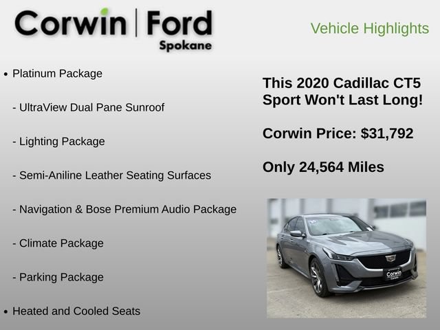 Used 2020 Cadillac CT5 Sport w/ Platinum Package AWD/4WD image 6