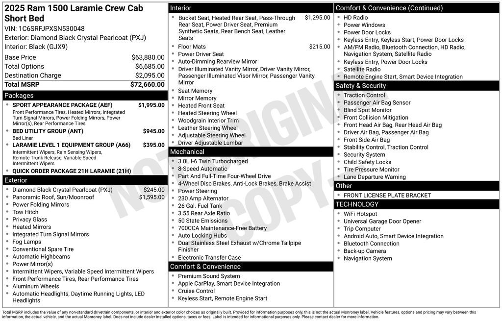 Used 2025 RAM 1500 Laramie w/ Sport Appearance Package image 7