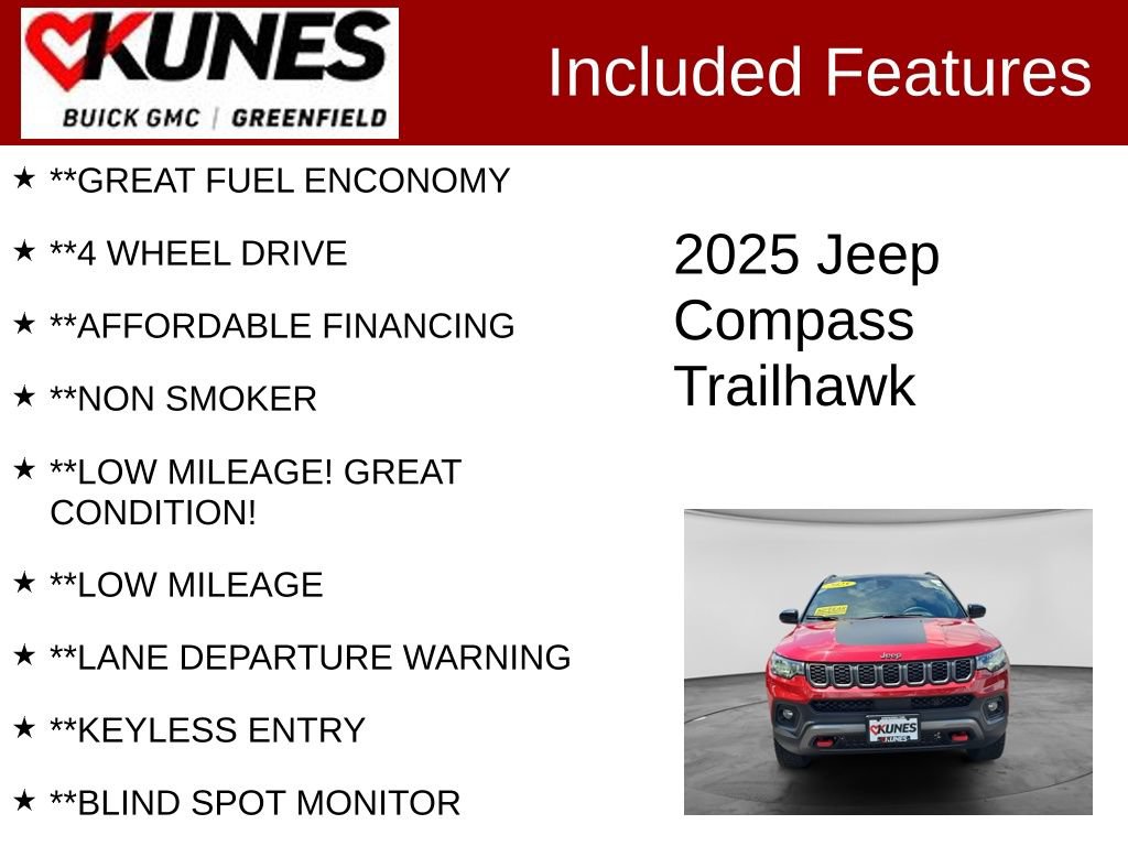 Used 2025 Jeep Compass Trailhawk AWD/4WD image 3