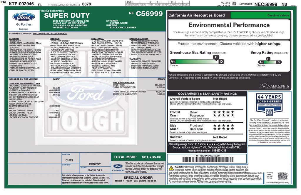Used 2022 Ford F250 Lariat w/ Tremor Off-Road Package AWD/4WD image 4