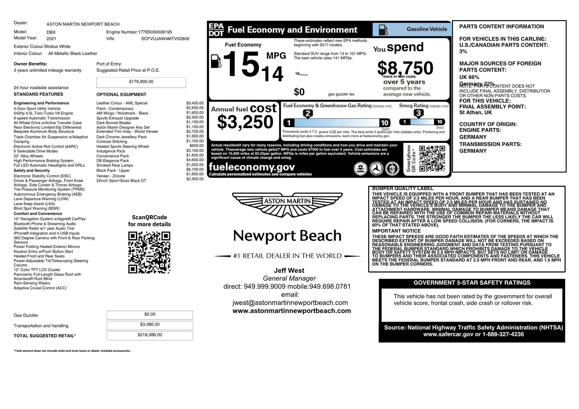 Used 2021 Aston Martin DBX AWD/4WD image 51