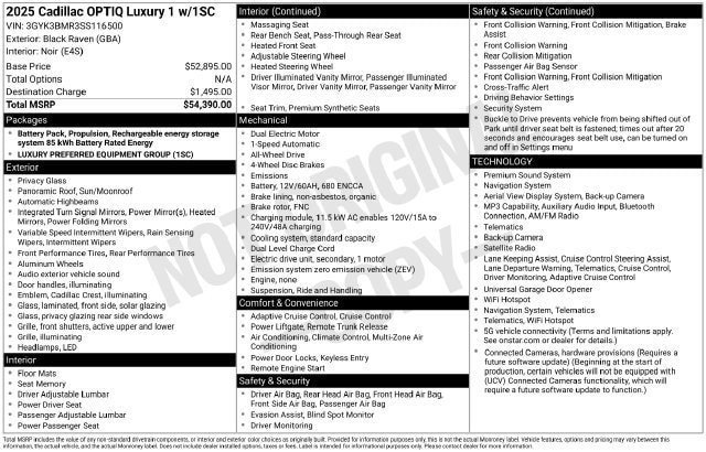 Certified 2025 Cadillac Optiq Luxury 1 AWD/4WD image 35