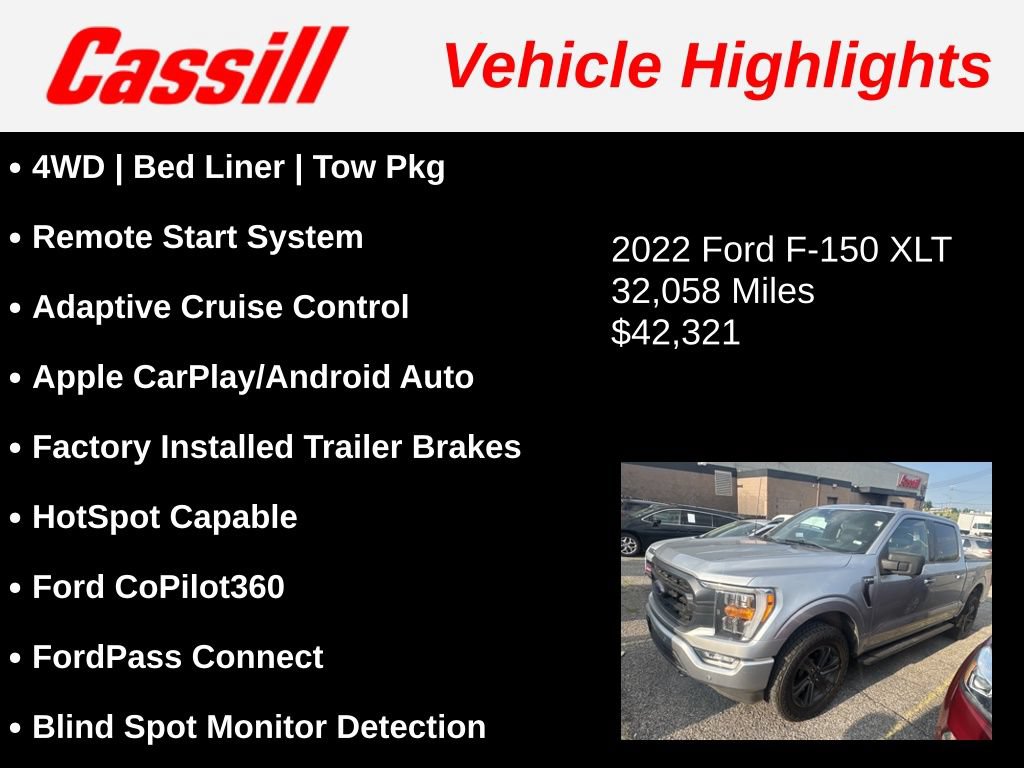 Used 2022 Ford F150 XLT w/ Equipment Group 302A High AWD/4WD image 3