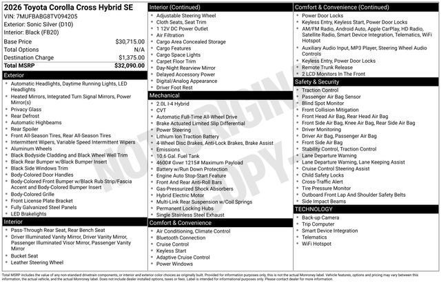 Used 2026 Toyota Corolla Cross SE image 31