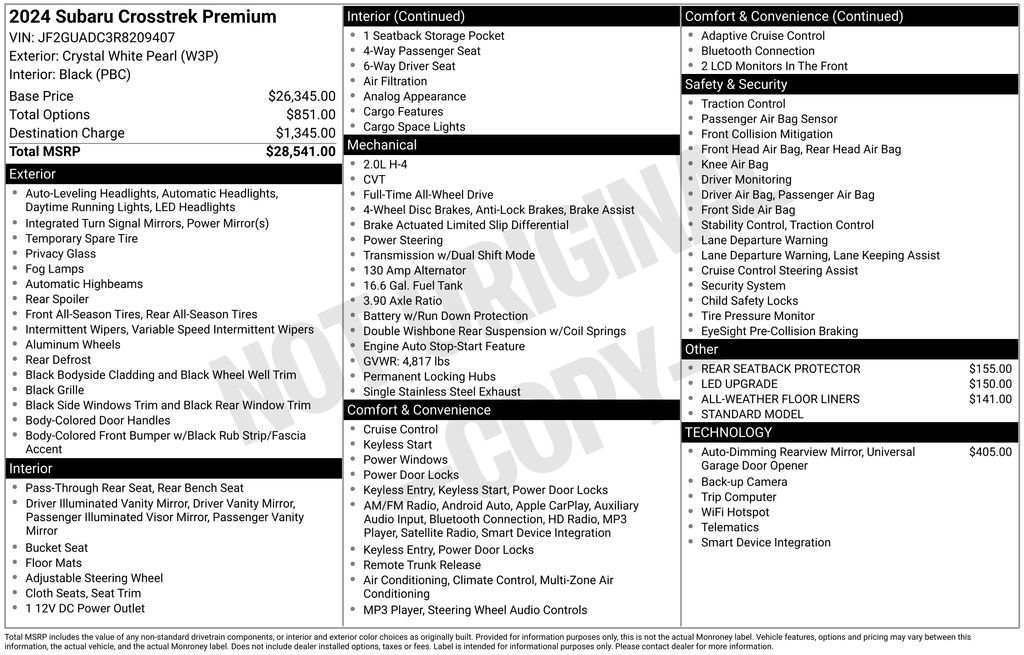 Certified 2024 Subaru Crosstrek 2.0i Premium image 37
