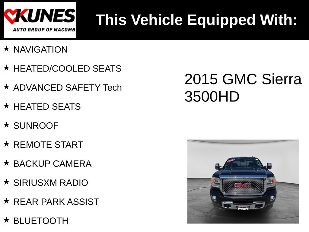 Used 2015 GMC Sierra 3500 Denali w/ Duramax Plus Package AWD/4WD image 3