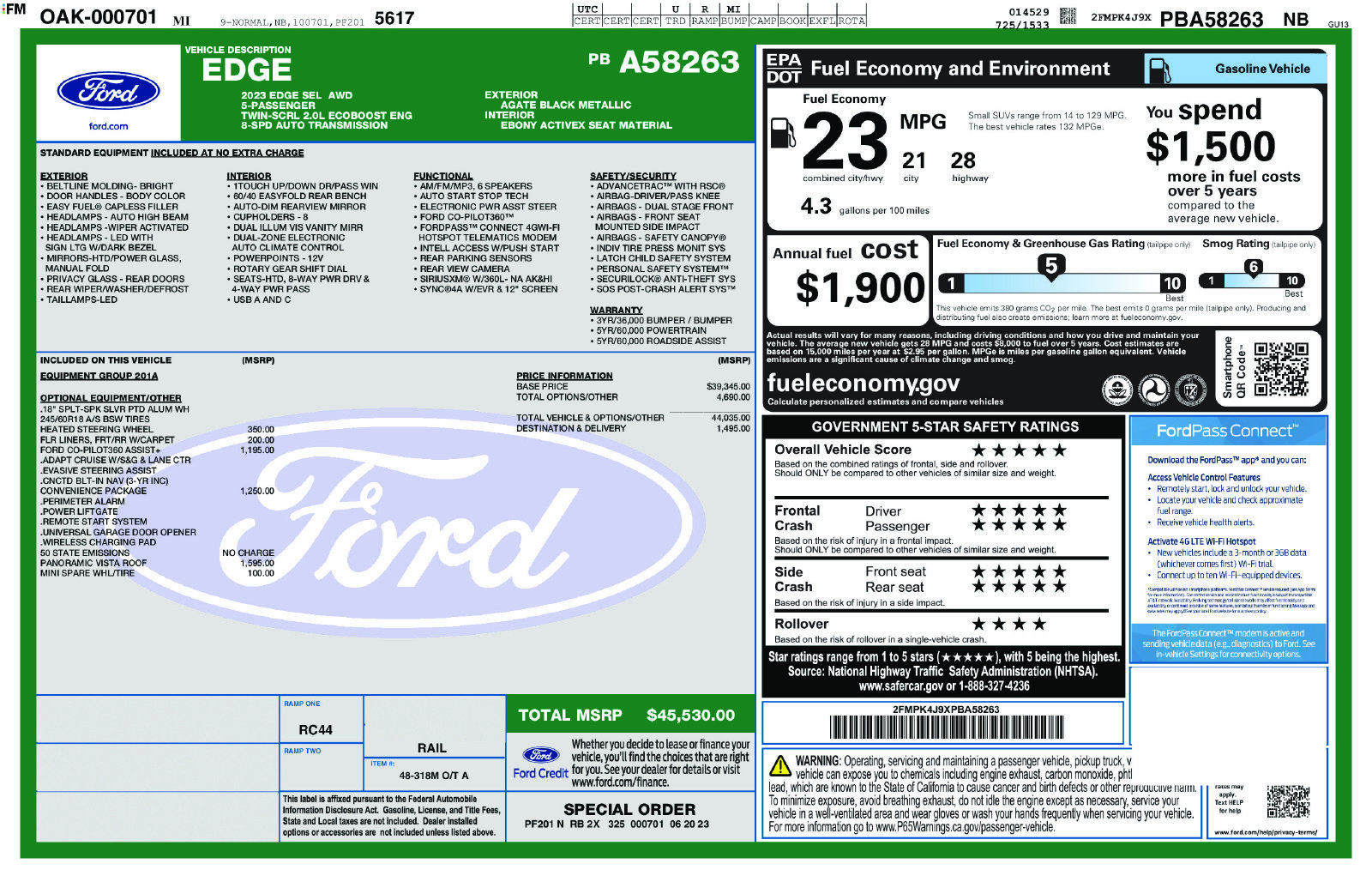 Certified 2023 Ford Edge SEL w/ Convenience Package AWD/4WD image 4