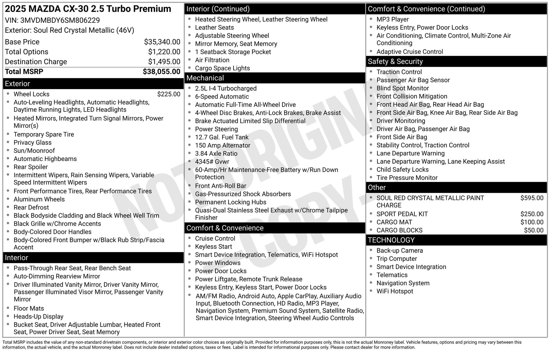 Certified 2025 MAZDA CX-30 2.5 Turbo w/ Premium Package image 28