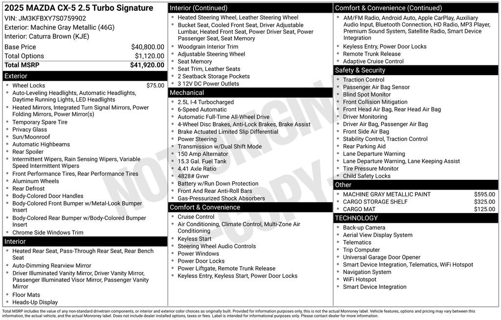 New 2025 MAZDA CX-5 Signature image 4