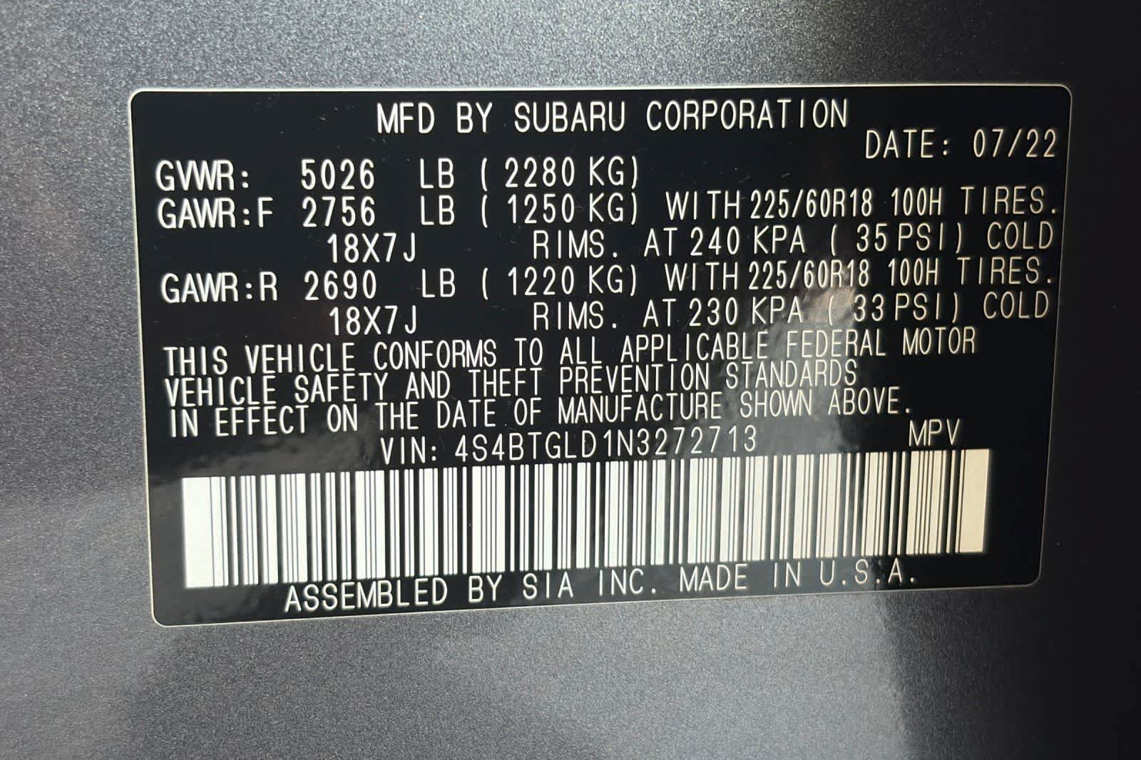 Used 2022 Subaru Outback Onyx Edition XT AWD/4WD image 24