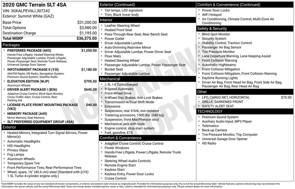 Used 2020 GMC Terrain SLT w/ Preferred Package image 6