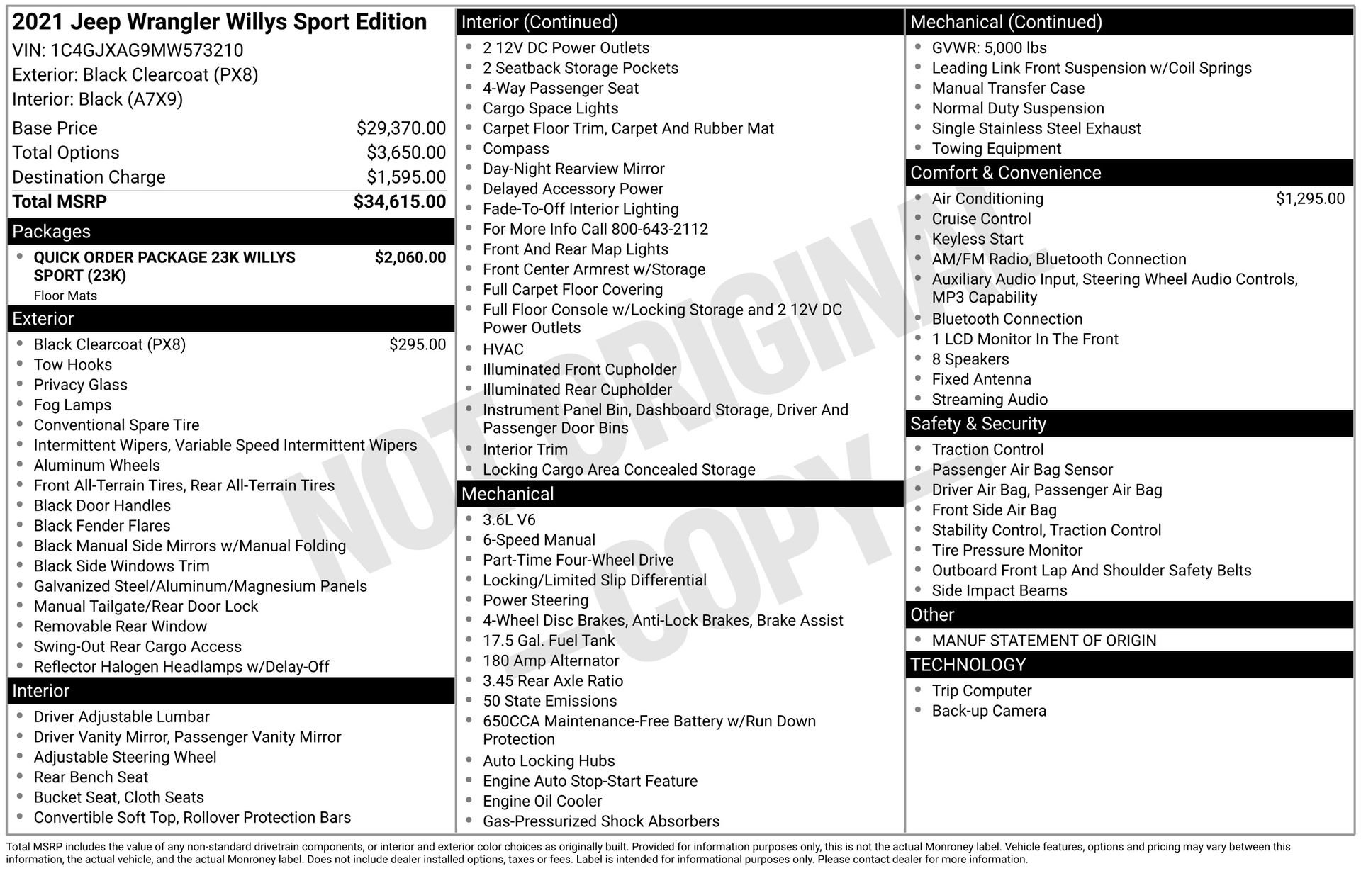 Used 2021 Jeep Wrangler Sport image 44