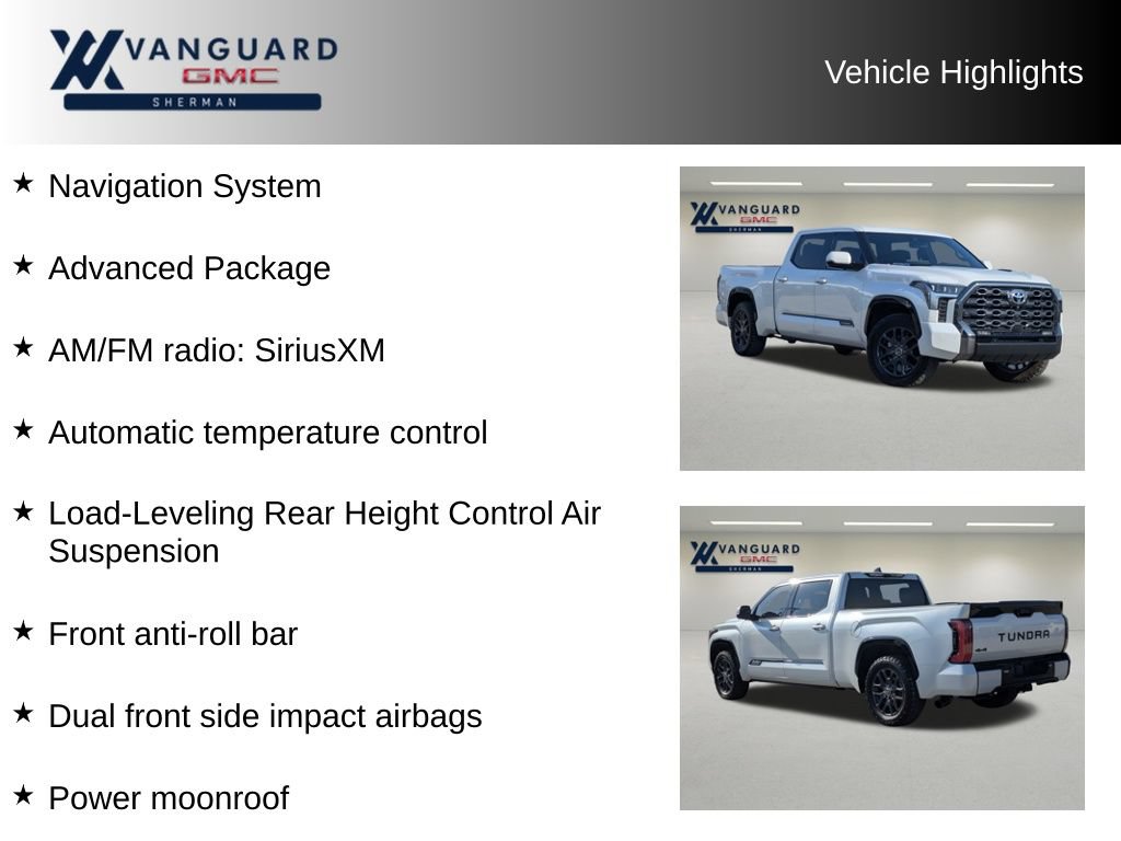 Used 2022 Toyota Tundra Platinum w/ Advanced Package AWD/4WD image 11