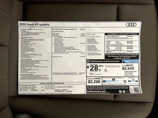 New 2026 Audi A3 2.0T Premium image 15