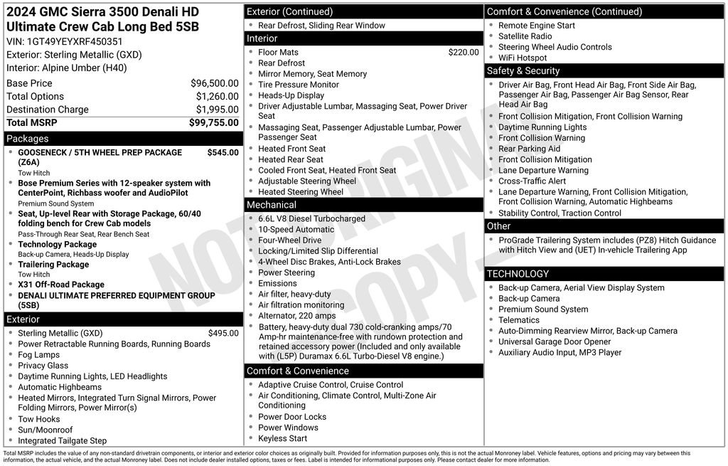 Certified 2024 GMC Sierra 3500 Denali Ultimate AWD/4WD image 43