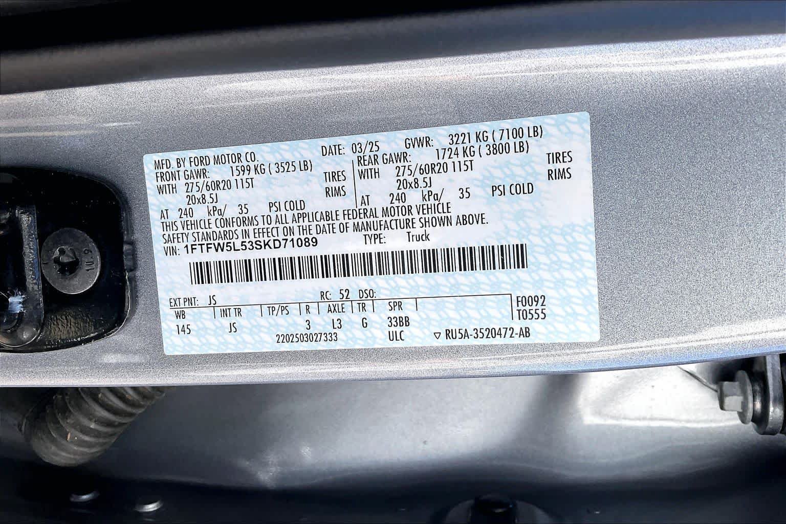 Used 2025 Ford F150 Lariat w/ Equipment Group 501A Mid AWD/4WD image 33
