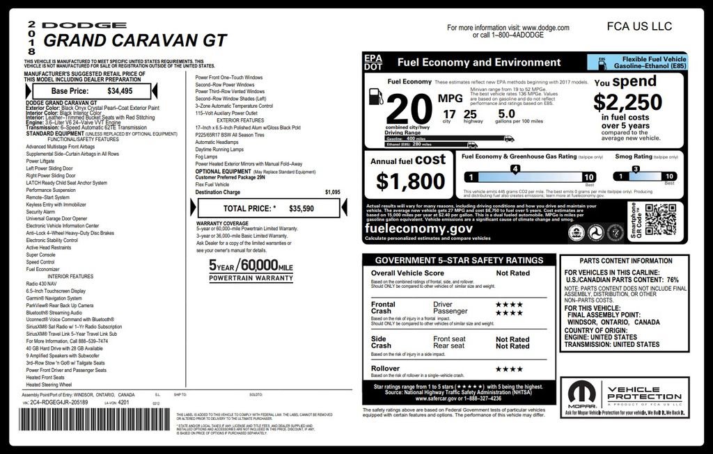 Used 2018 Dodge Grand Caravan GT image 3