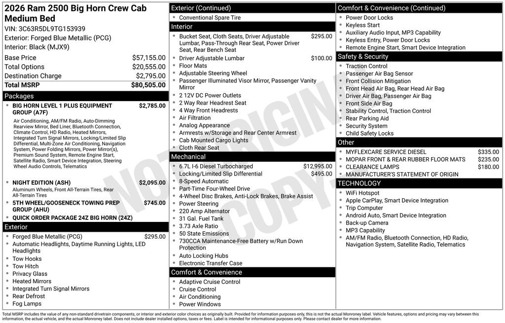 New 2026 RAM 2500 Big Horn AWD/4WD image 9