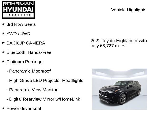 Used 2022 Toyota Highlander Platinum AWD/4WD image 7