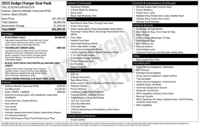 Used 2023 Dodge Charger Scat Pack w/ Plus Group RWD image 31