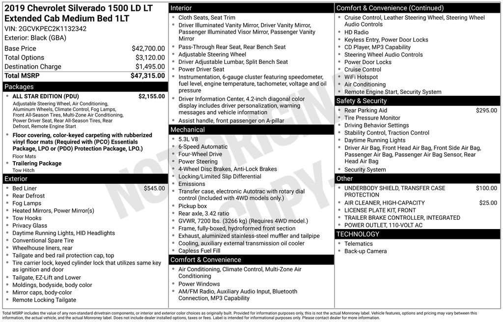 Certified 2019 Chevrolet Silverado 1500 LT w/ All Star Edition AWD/4WD image 3