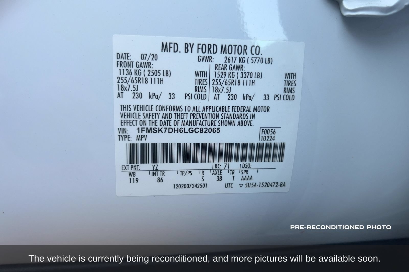 Used 2020 Ford Explorer XLT RWD image 19