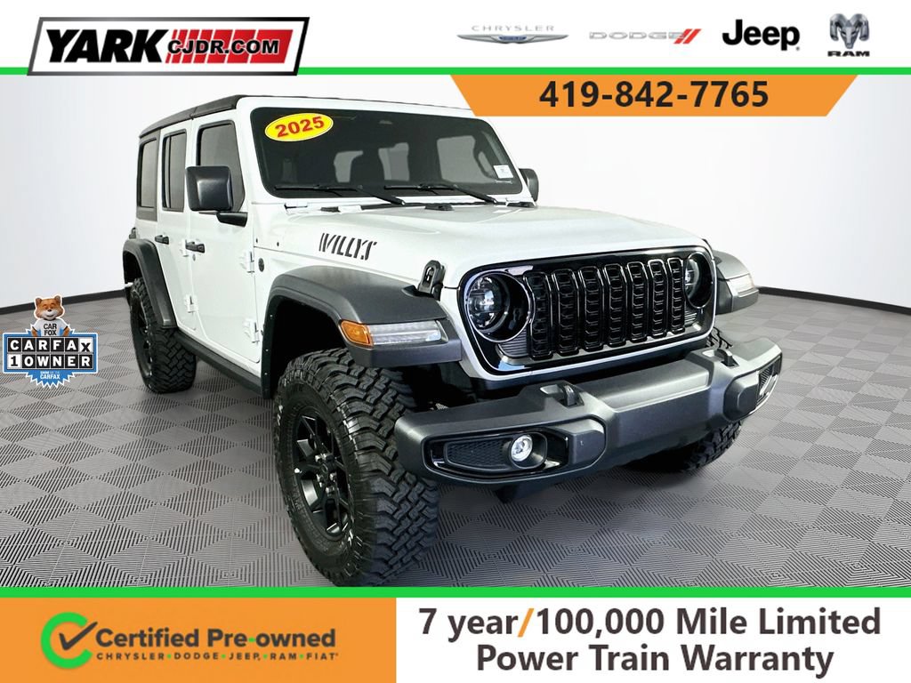 Certified 2025 Jeep Wrangler Unlimited Sport AWD/4WD 360° Tour