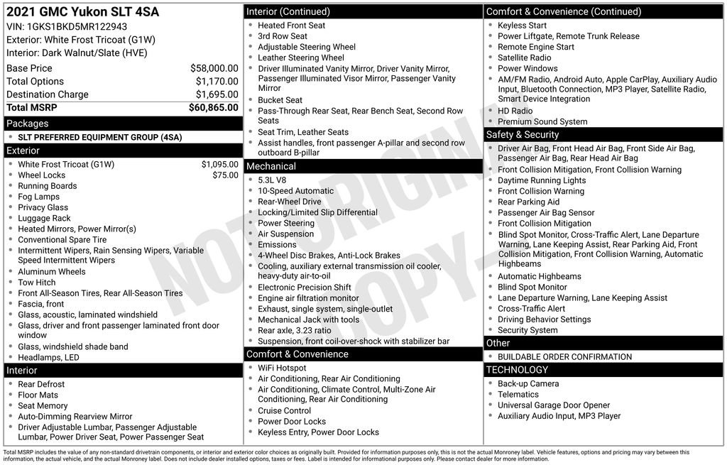 Used 2021 GMC Yukon SLT image 30