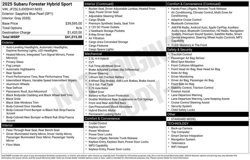 Certified 2025 Subaru Forester Sport image 29