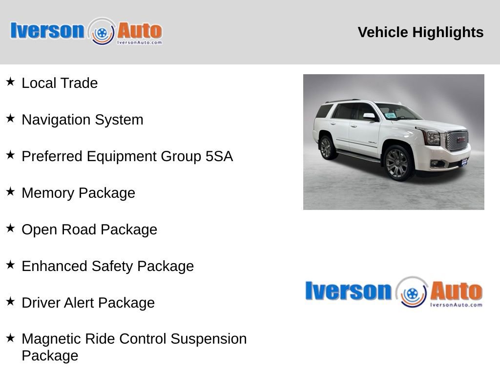 Used 2015 GMC Yukon Denali w/ Open Road Package image 2