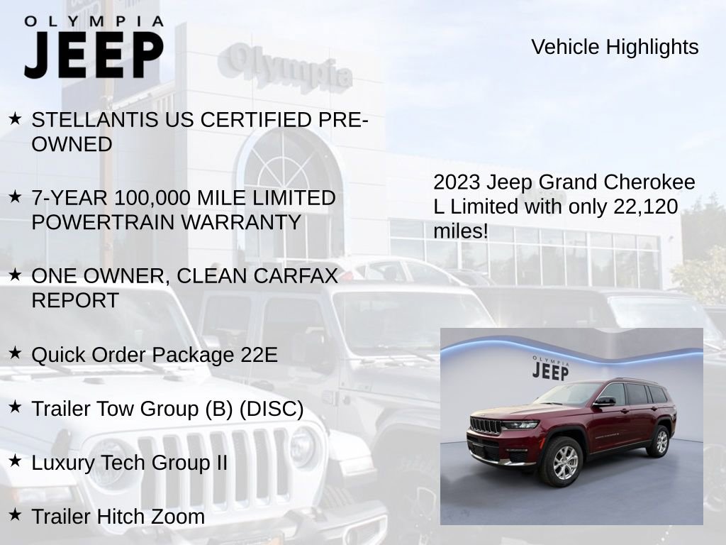 Used 2023 Jeep Grand Cherokee L Limited w/ Luxury Tech Group II image 7