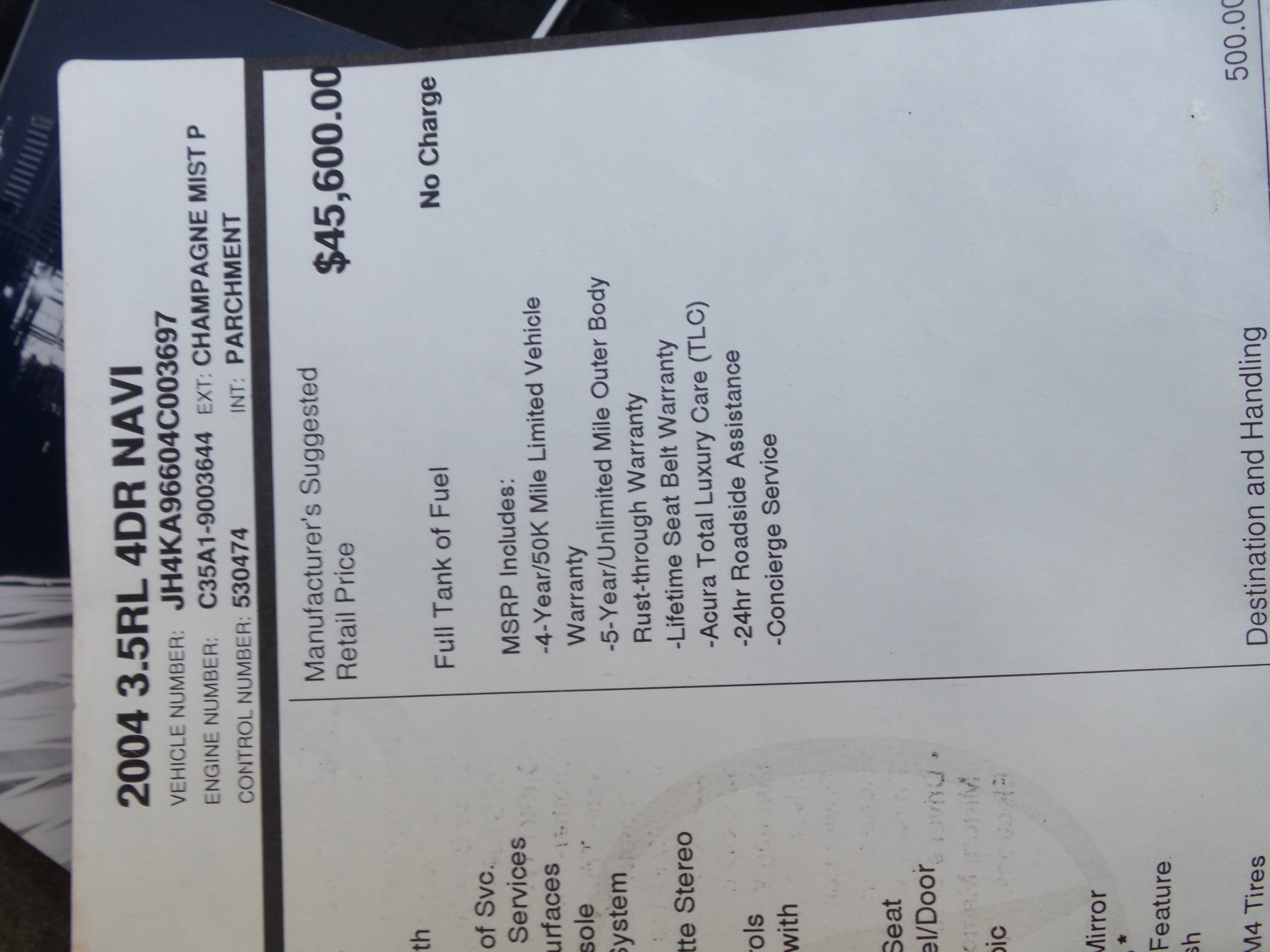 Used 2004 Acura RL image 76